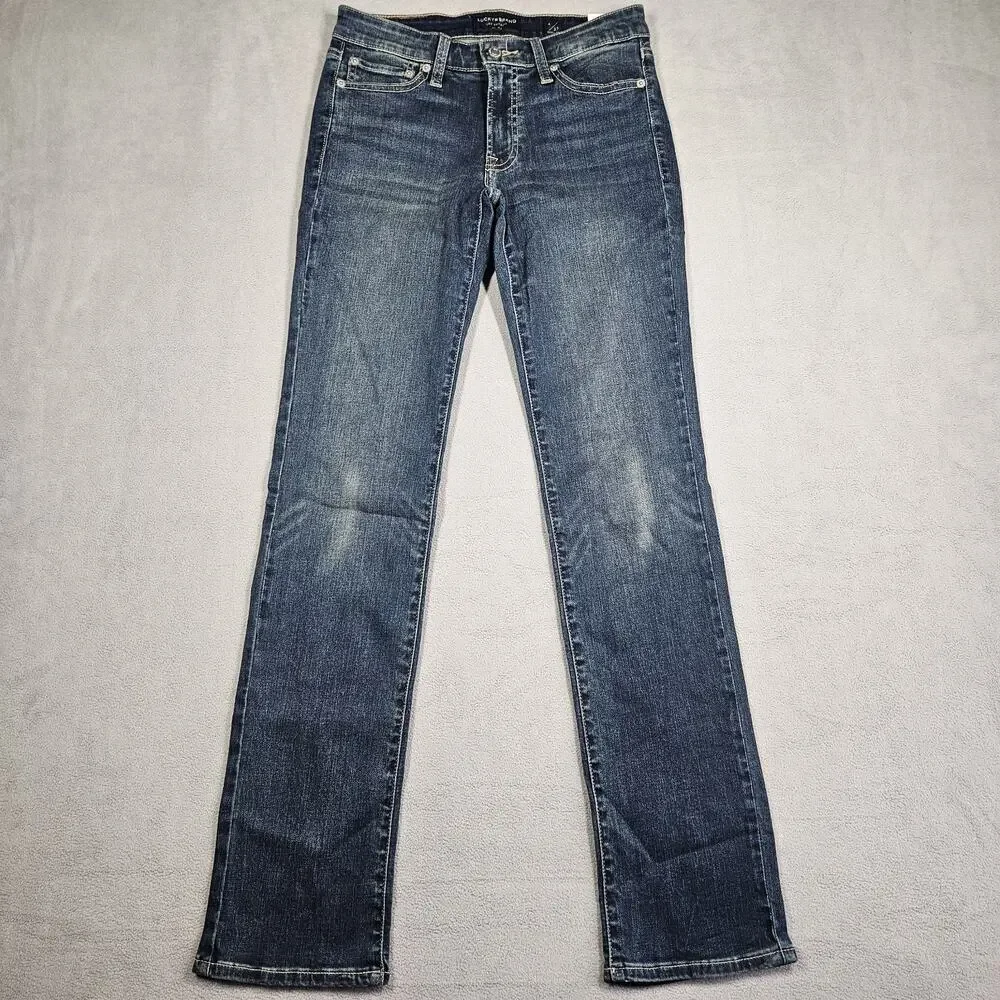 Lucky Brand Jeans Womens Size 4/27 Sweet Mid Rise‎ Straight Leg Preppy Stretch